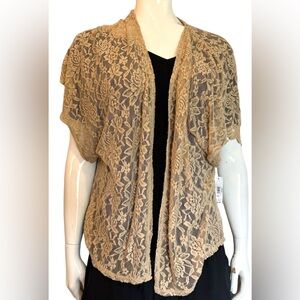 NB LACE KIMONO - cardigan BEIGE SIZE MEDIUM 7-9